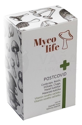 Myco Life Postcovid (cordyceps, reishi, shiitake, chaga a materská kašička)