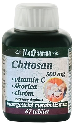 MedPharma Chitosan 500 mg + Vitamín C + Škorica + Chróm
