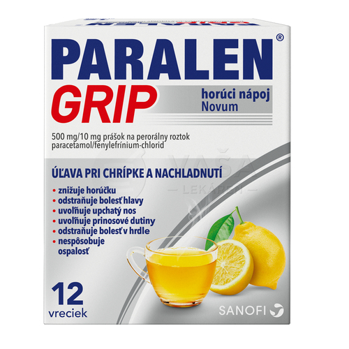 Paralen Grip Horúci nápoj Novum 500 mg/10 mg