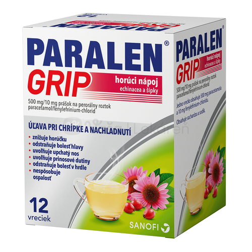 Paralen Grip Horúci nápoj Echinacea a šípky