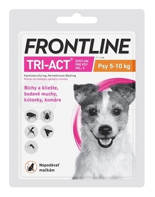 FRONTLINE Tri-act Spot-On pre psy S (5-10 kg)