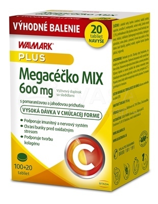 WALMARK Megacéčko Mix Vitamín C 600 mg