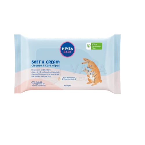 Nivea Baby Soft &amp; Cream Čistiace a ošetrujúce obrúsky