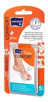 Matopat Comfort plus Náplasť hydrokoloidná, elastická, sterilná (veľkosť M, 29 x 59 mm)