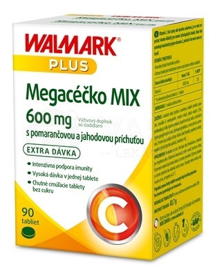 WALMARK Megacéčko Mix Vitamín C 600 mg