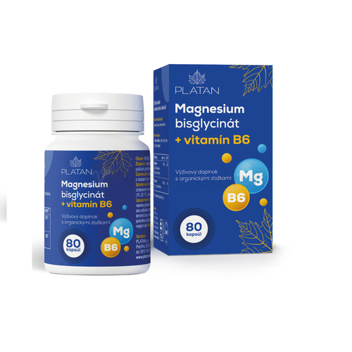 Platan Magnesium Bisglycinát + Vitamín B6