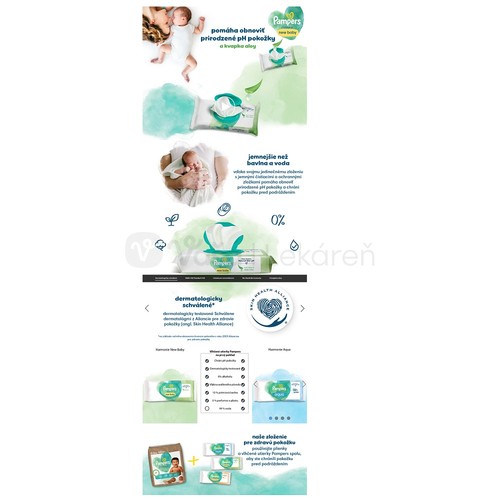 Pampers Harmonie New Baby Vlhčené obrúsky