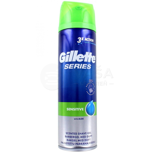 Gillette Series Sensitive Gél na holenie (modrý)