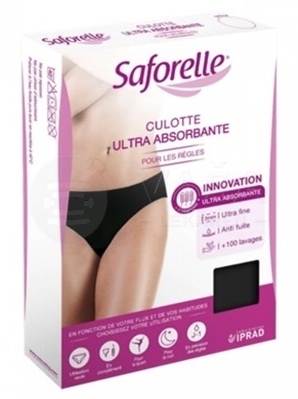 Saforelle Culotte Ultra Absorbante Menštruačné nohavičky (veľ. 44), čierne
