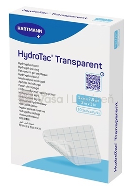 HydroTac Transparent Krytie na rany – hydrogélový obväz (5 x 7,5 cm)
