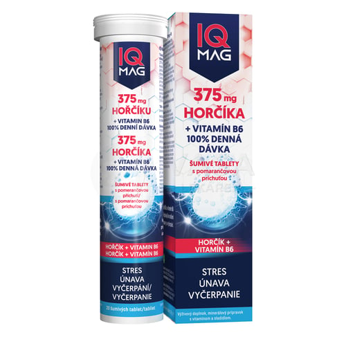 IQ MAG Horčík 375 mg + vitamín B6