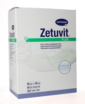Zetuvit Plus Kompres nasiakavý sterilný (10 x 10 cm)