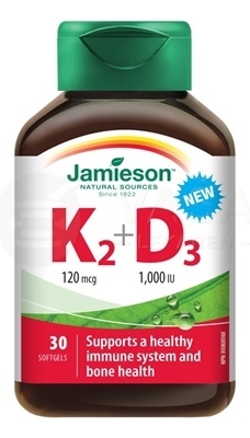 Jamieson Vitamíny K2 120 mcg + D3 1000 IU