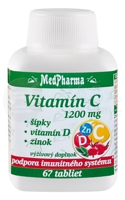 MedPharma Vitamín C 1200 mg - šípky, vit. D, zinok