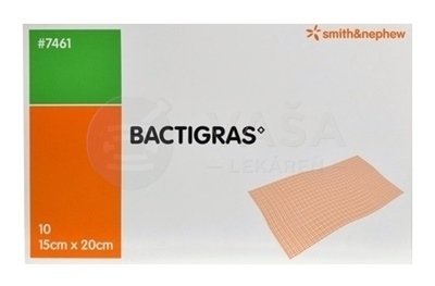Bactigras Krytie na rany sterilné antiseptické, tylové, s chlórhexidín acetátom (15 x 20 cm)
