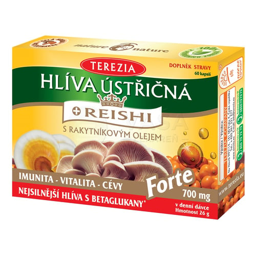 TEREZIA Hliva ustricovitá + Reishi s rakytníkovým olejom Forte