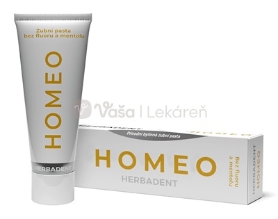 Herbadent Homeo Prírodná bylinná zubná pasta bez fluóru a mentolu