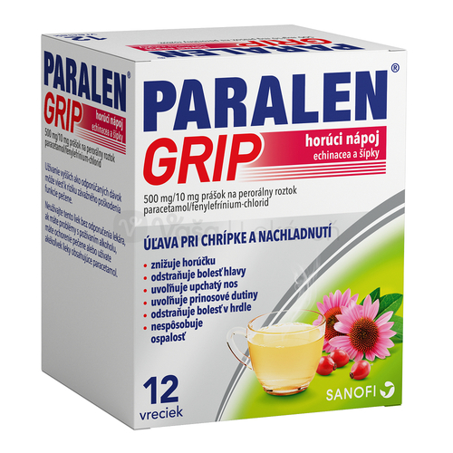 Paralen Grip Horúci nápoj Echinacea a šípky