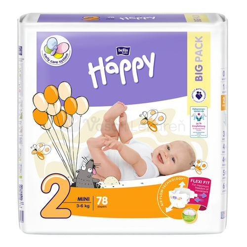 Bella Baby Happy 2 Mini Detské plienky (3-6 kg)