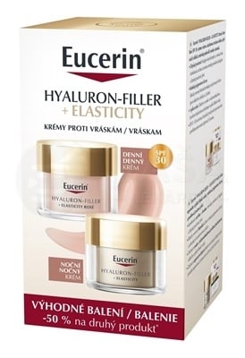 Eucerin Hyaluron-Filler + Elastiticty Krémy proti vráskam (Výhodné duo balenie)