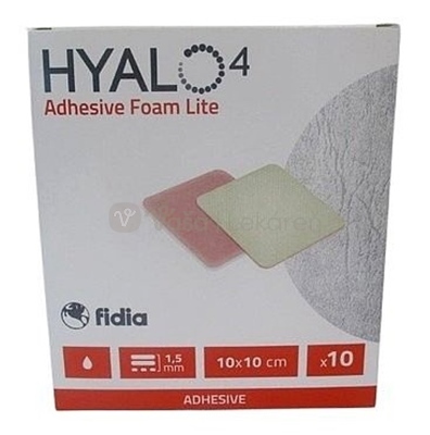 Hyalo4 Adhesive Foam Lite Odľahčené silikónové adhezívne penové krytie bez okrajov (10 x 10 cm)