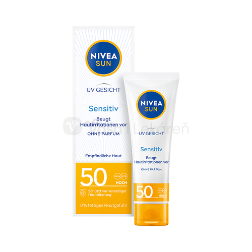 Nivea Sun Sensitive Pleťový krém na opaľovanie SPF50