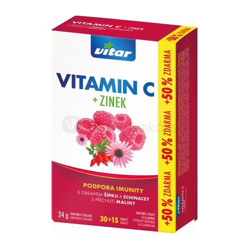 Vitamin ce +zinok Echinacea Sipky 30+15tbl Vitaxxx
