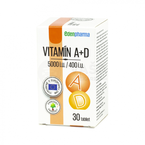EDENPharma Vitamín A 5000 I.U. + Vitamín D3 400 I.U.