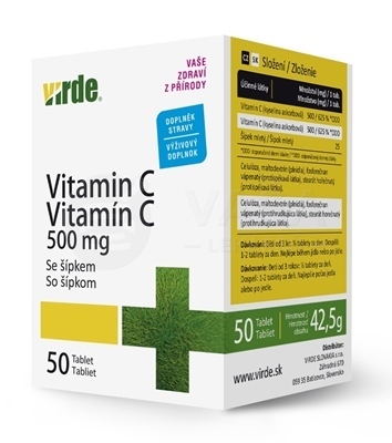 Virde Vitamín C 500 mg so šípkami
