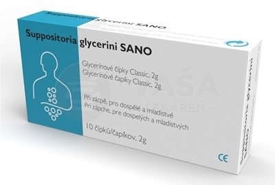 Suppositoria Glycerini SANO Classic 2g (Glycerínové čapíky)