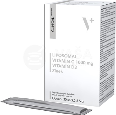 Clinical Liposomal Vitamín C 1000 mg + D3 + Zinok