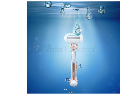 Gillette Venus Deluxe Smooth Sensitive Rosegold Dámsky holiaci strojček + náhradné hlavice