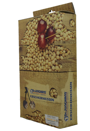 Nahrievací krčný vankúšik - podkova s čerešňovými kôstkami (28 x 34 cm)