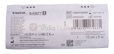 Batist B-Knitt S Obväz pletený sterilný (12 cm x 5 m)