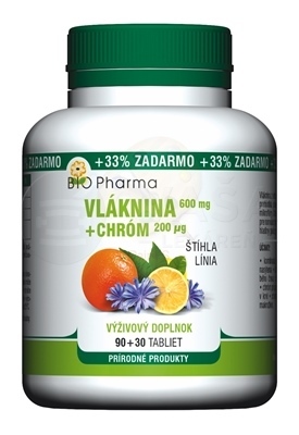 Bio Pharma Vláknina 600 mg + Chróm 200 mcg