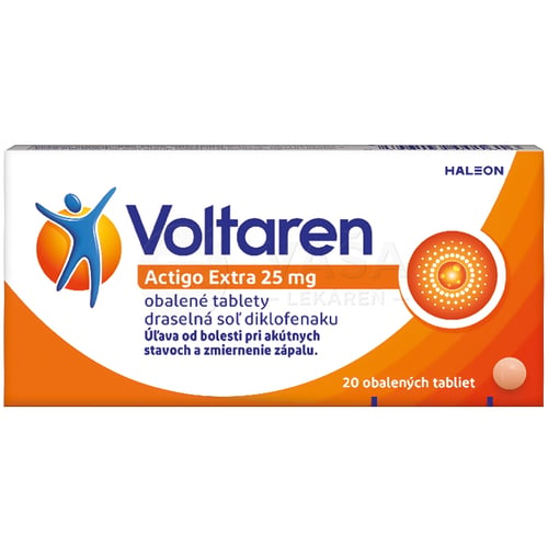 Voltaren Actigo Extra 25 mg Na rýchlu úľavu od bolesti