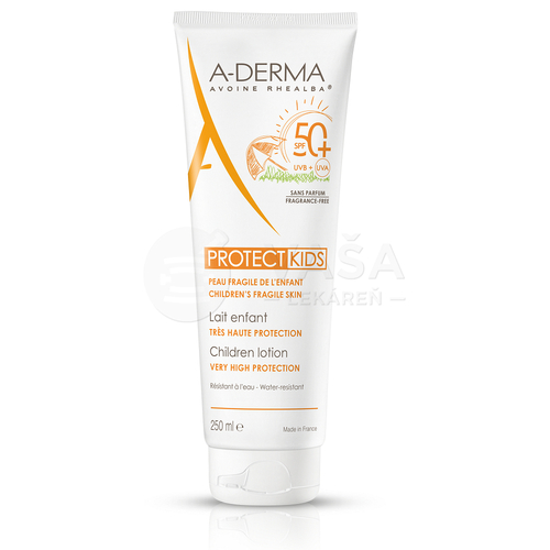 A-DERMA Protect Kids mlieko pre deti na krehkú pokožku SPF50+