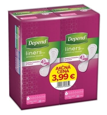 Depend Ultra Mini Inkontinenčné vložky pre ženy (Duopack) AKCIOVÁ CENA