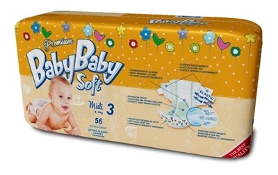BabyBaby Soft Premium 3 Midi Detské plienky (4-9 kg)