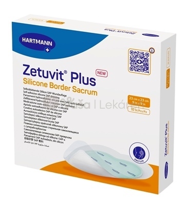 Zetuvit Plus Silicone Border Sacrum Kompres sterilný samolepiaci (23 x 23 cm)