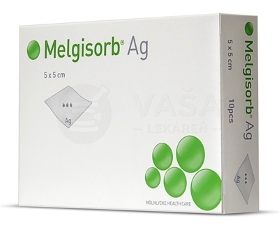 Melgisorb Ag Obväz antimikrobiálny alginátový (5 x 5 cm)