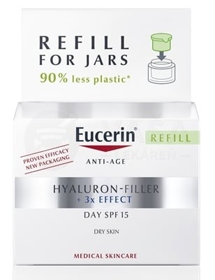 Eucerin Hyaluron-Filler + 3x Effect Denný krém na suchú pleť SPF15 Refill (Náhradná náplň)