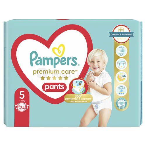 Pampers Premium Care Pants 5 Detské plienkové nohavičky (11 - 17 kg)