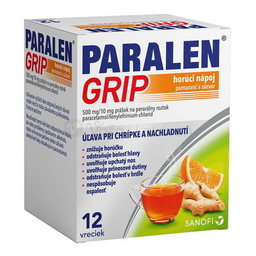 Paralen Grip Horúci nápoj Pomaranč a zázvor