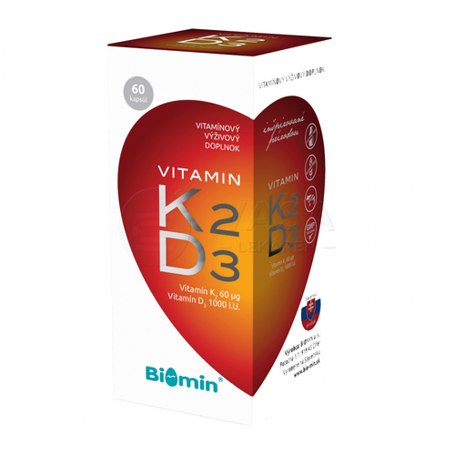 Biomin Vitamín K2 + vitamín D3 1000 IU
