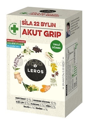 Leros Sila 22 bylín Akut Grip Bylinný čaj