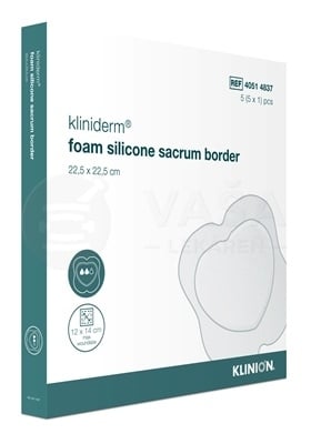 Kliniderm foam silicone sacrum border