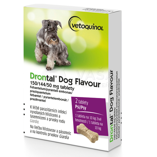 Drontal Dog Flavour 150/144/50 mg Tablety na odčervenie pre psy