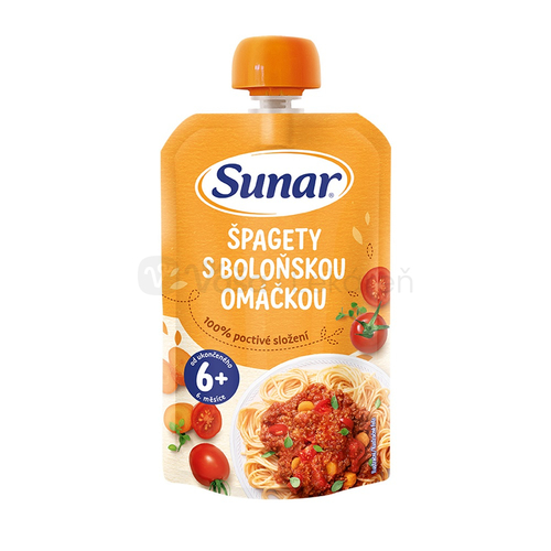 Sunar Príkrm Špagety s bolonskou omáčkou (od ukonč. 6. mesiaca)