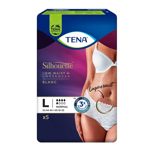 Tena Silhouette Normal Low Waist Blanc L Dámske inkontinenčné nohavičky